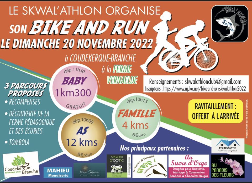 Lire la suite à propos de l’article SKWAL’ATHLON 2022 – Bike and run – Coudekerque Branche